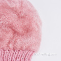 Chatte de bonnet en tricot à double couche d'automne pour enfants / hiver